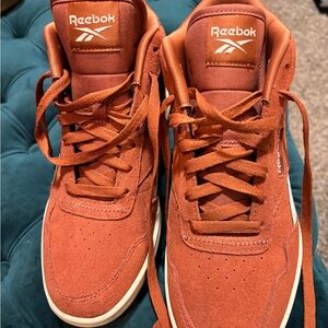 Reebok Brown and Orange Retro High Top Sneakers